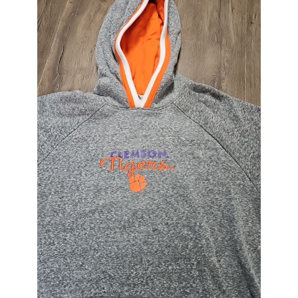 Clemson‎ Tigers Champion Pullover Hoodie Women's Size Med Gray Orange  1321